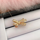 Rhinestone bow Knuckle Ring